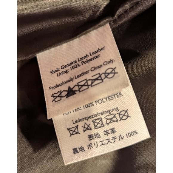 Eddie Bauer Dark Brown 100% Lamb Leather Jacket Size Small - Picture 5 of 6